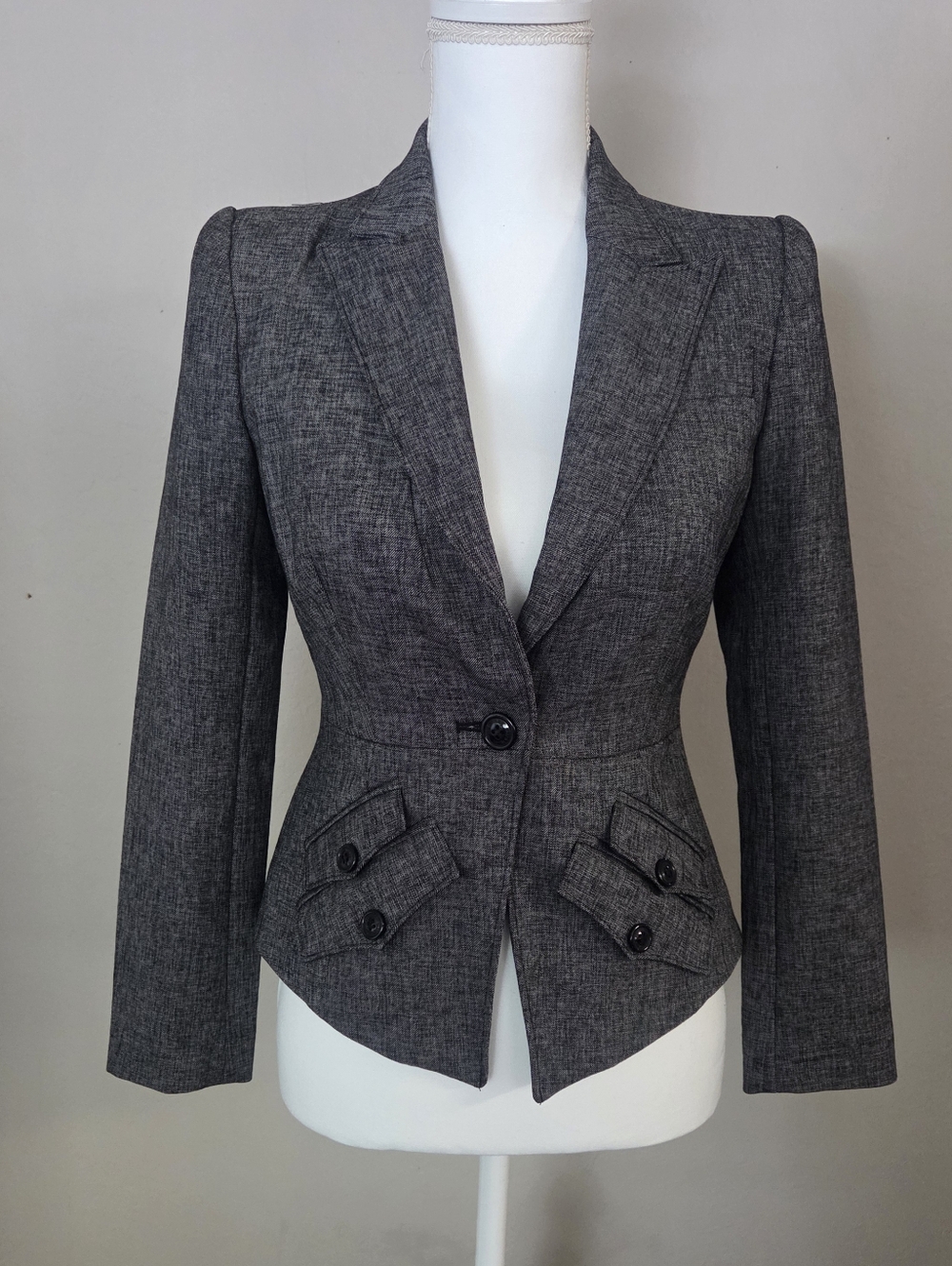Karen Millen Structured Wool Blend Blazer Jacket